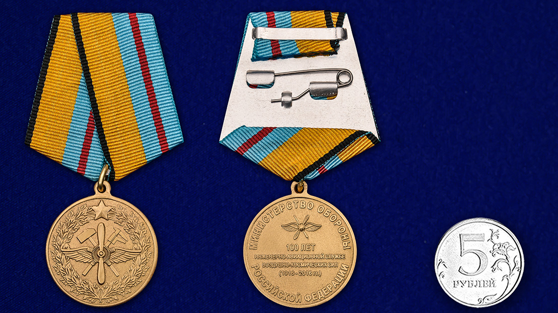 Медаль "100 лет инженерно-авиационной службе"  ВКС 