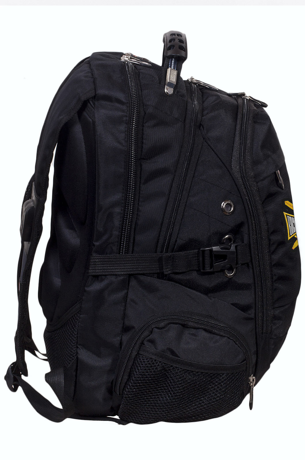 Многоцелевой черный рюкзак с крестом Бакланова (36 - 55 л) 