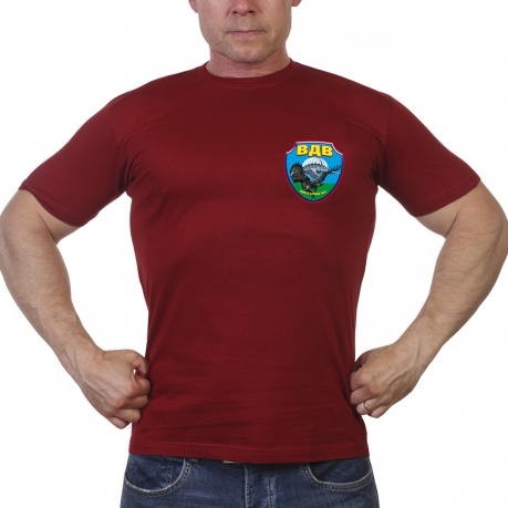 Краповая футболка с эмблемой ВДВ 