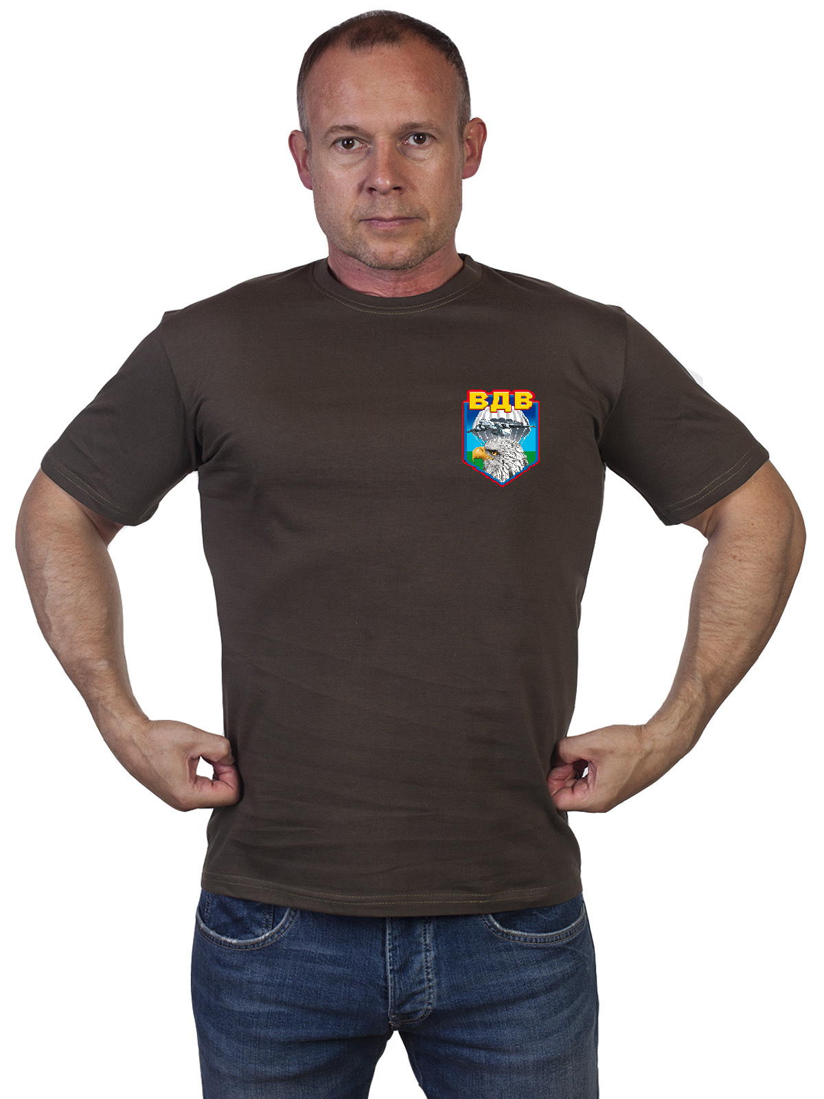 Оливковая футболка "Воздушно-десантные войска" 