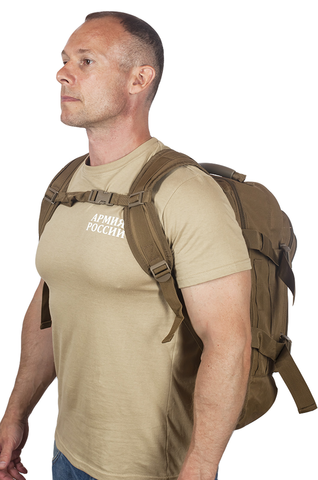 Комфортный рюкзак для мужчины с нашивкой Лучший Охотник 
