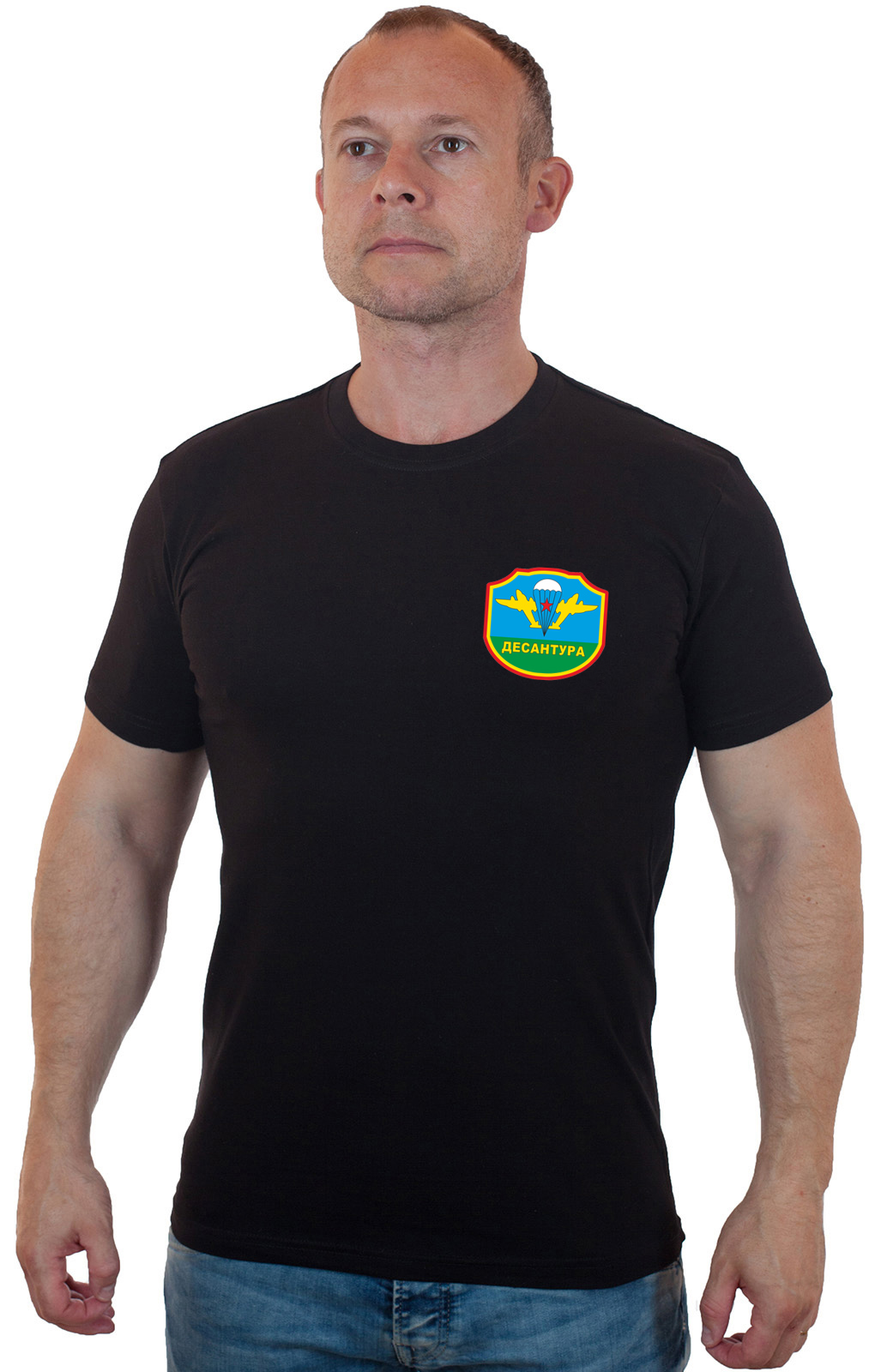 Чёрная футболка "Десантура" 
