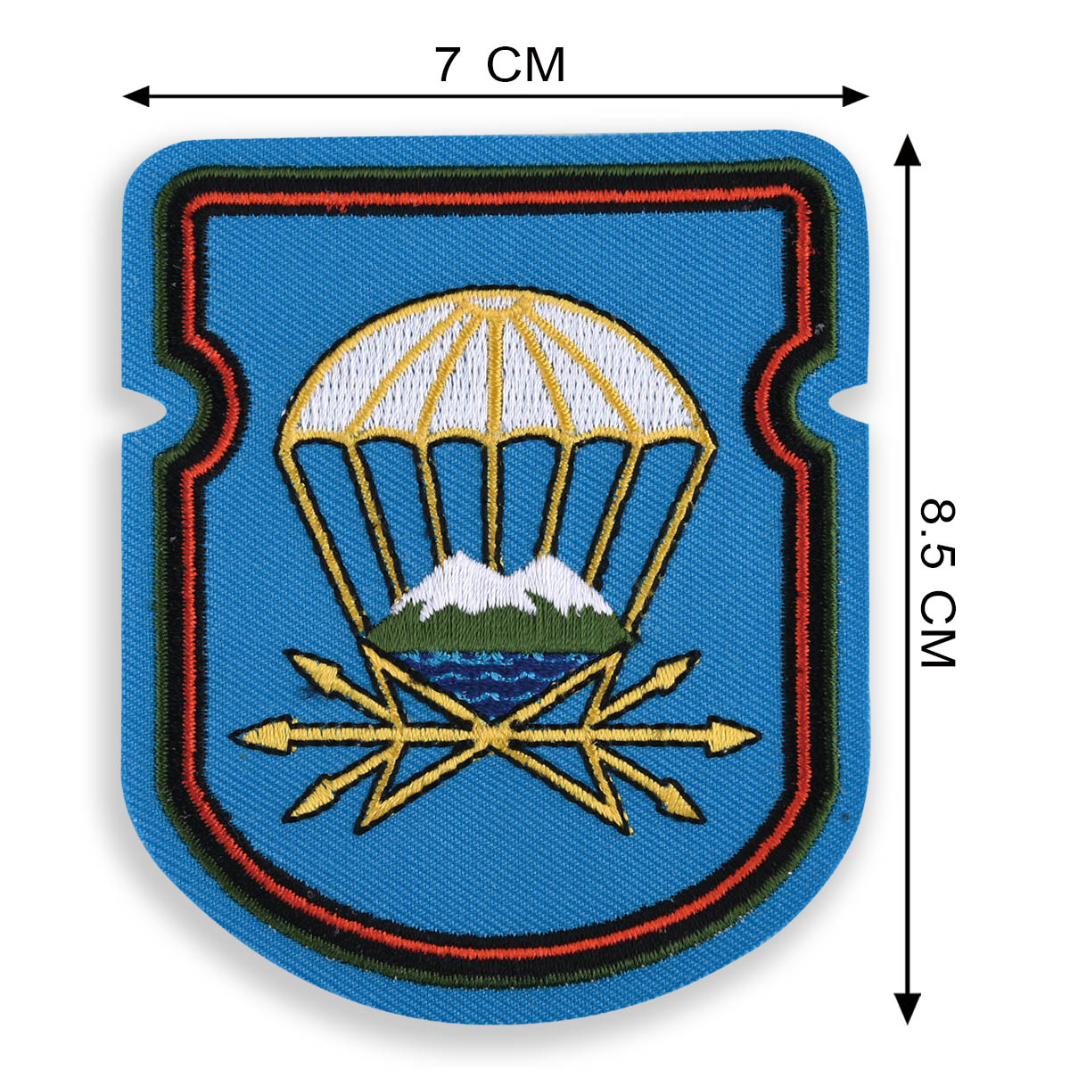 Нашивка-эмблема "743 отдельный батальон связи 7 ДШД" 