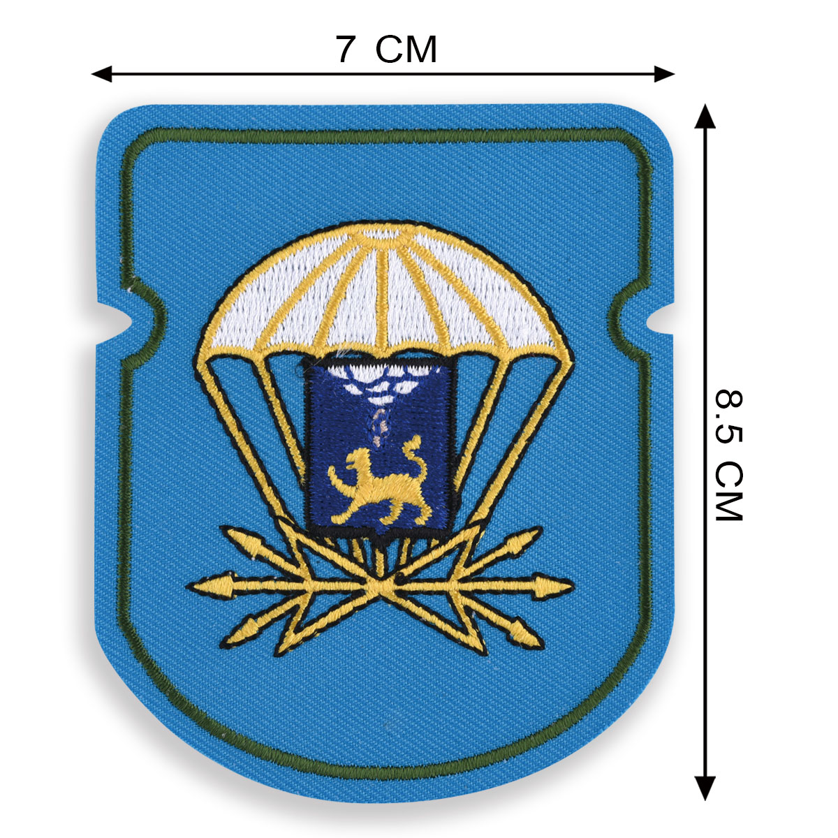 Вышитый шеврон "728 отдельный батальон связи 76 ДШД" 