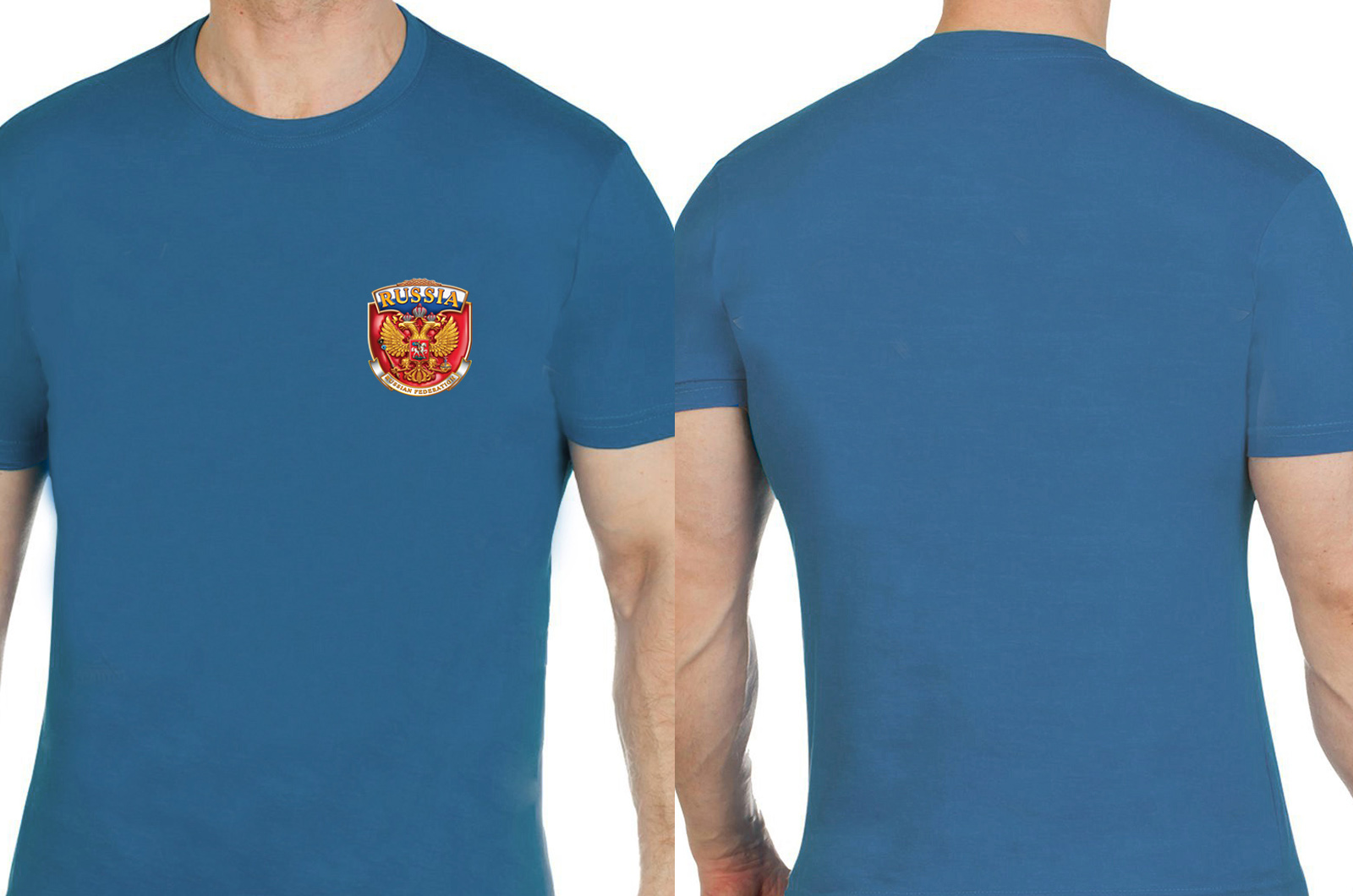 Стильная футболка с эмблемой RUSSIA. 