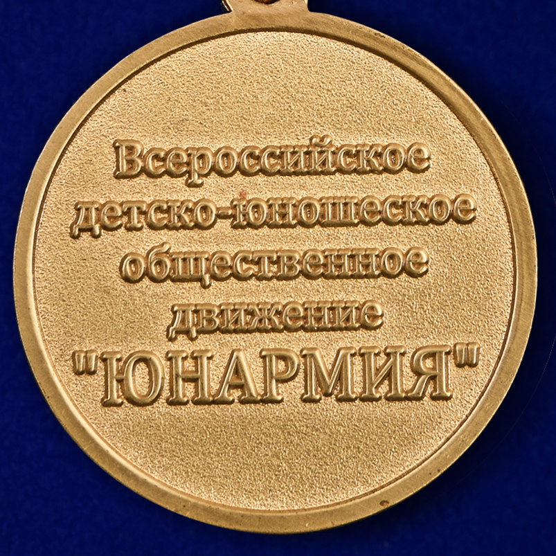 Медаль Юнармии 1 степени в футляре с удостоверением 