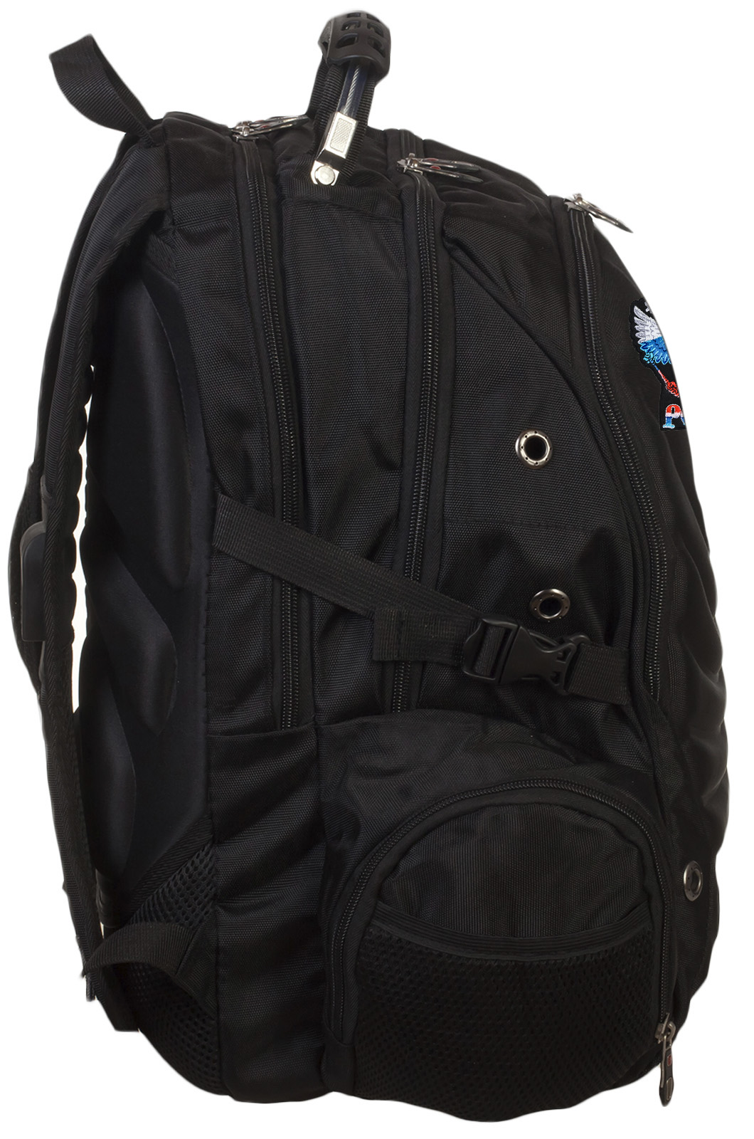 Универсальный черный рюкзак гербом России (29 л) 