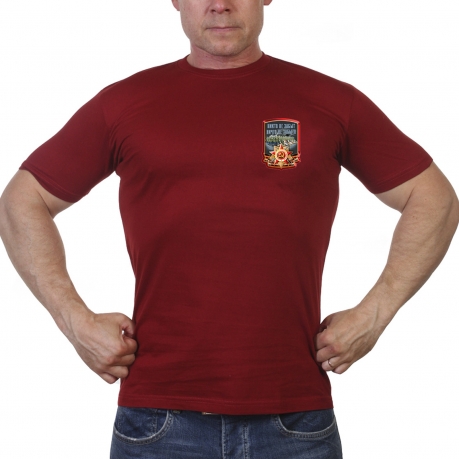 Краповая футболка с символикой Победы 