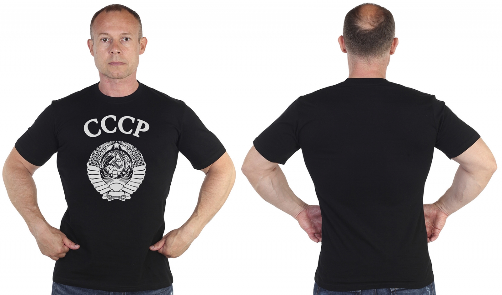 Популярная мужская футболка с гербом СССР 