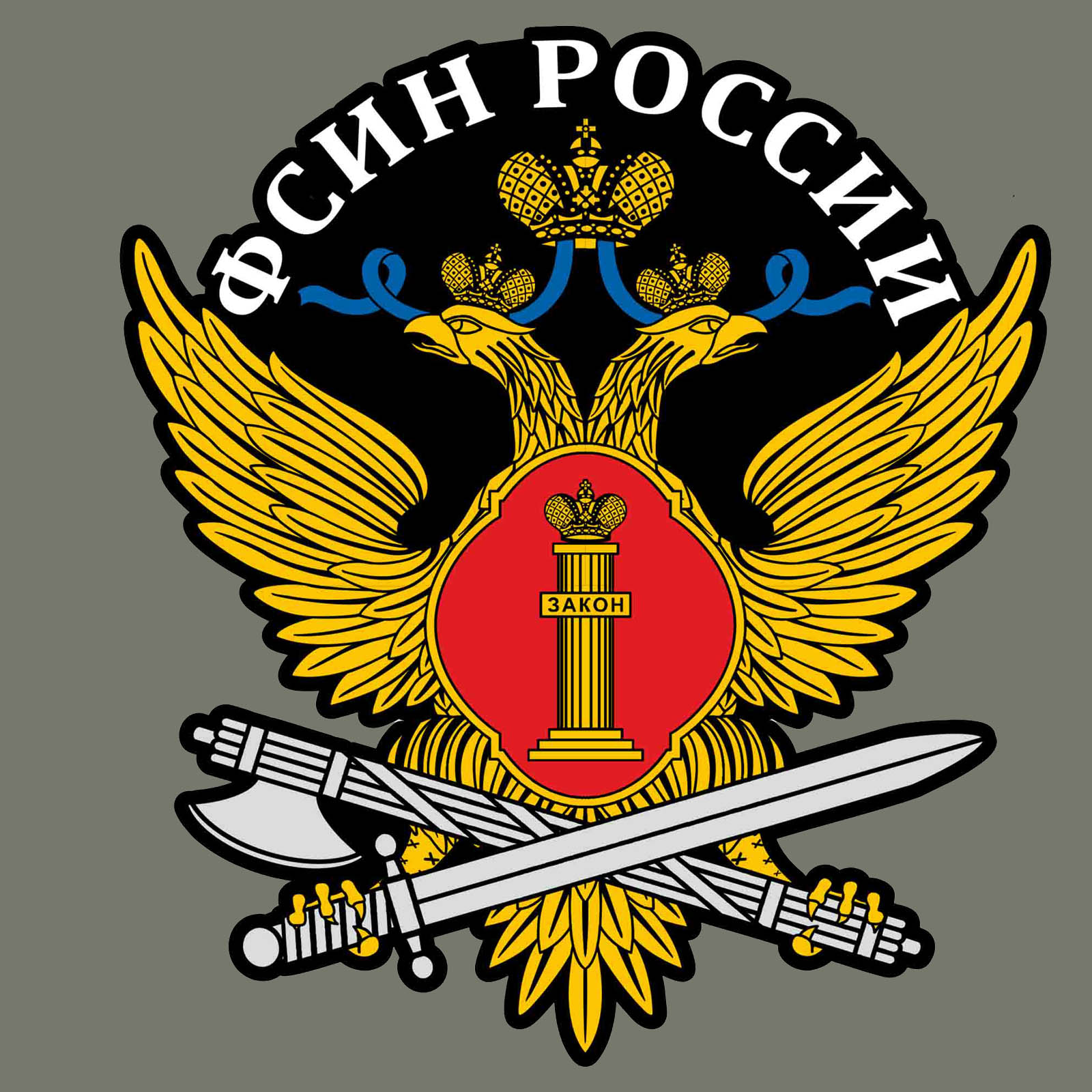 Хлопковая футболка хаки "ФСИН России" 