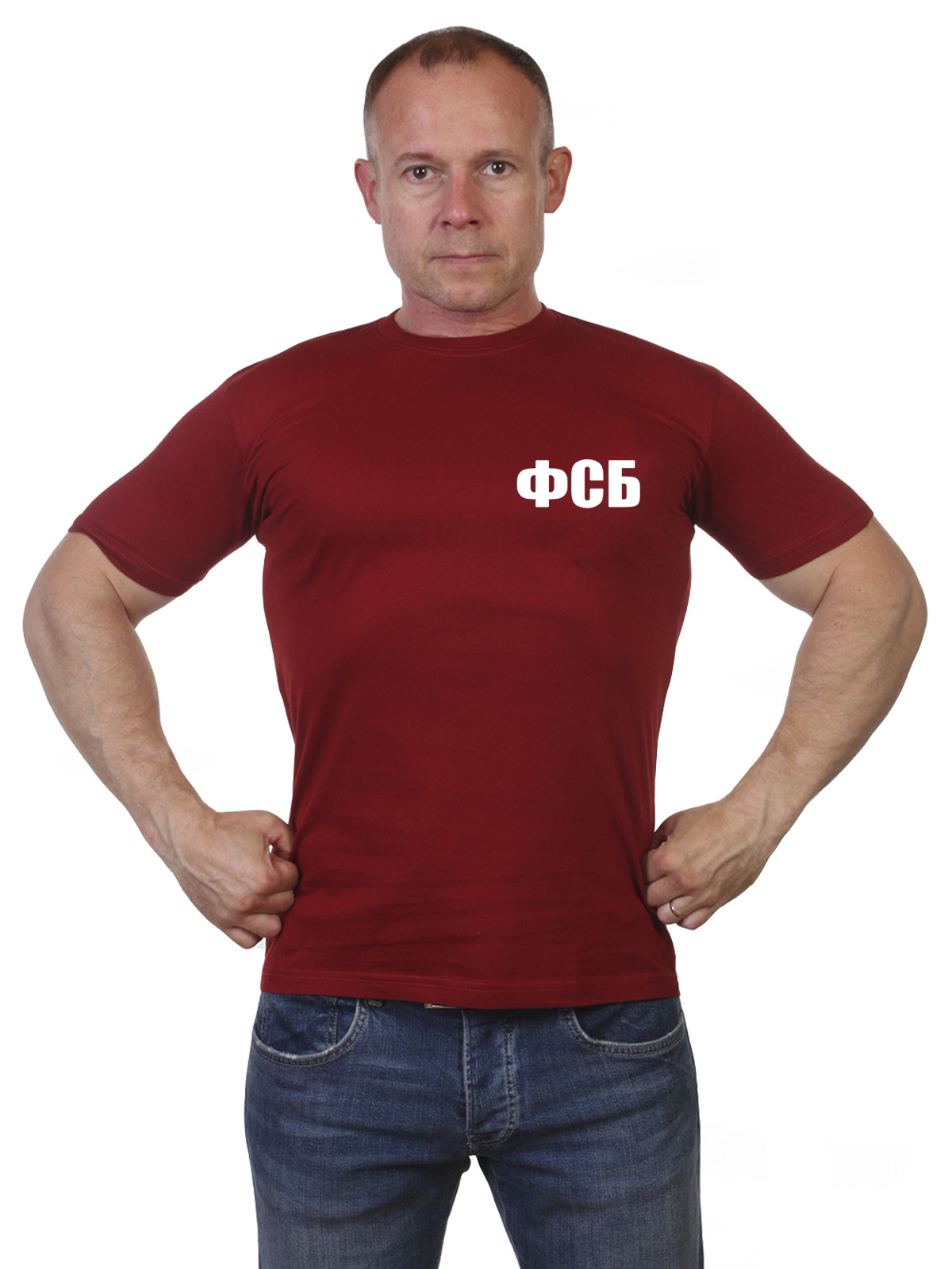 Краповая мужская футболка ФСБ 