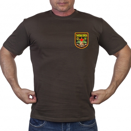 Оливковая милитари футболка «Танковые войска» 