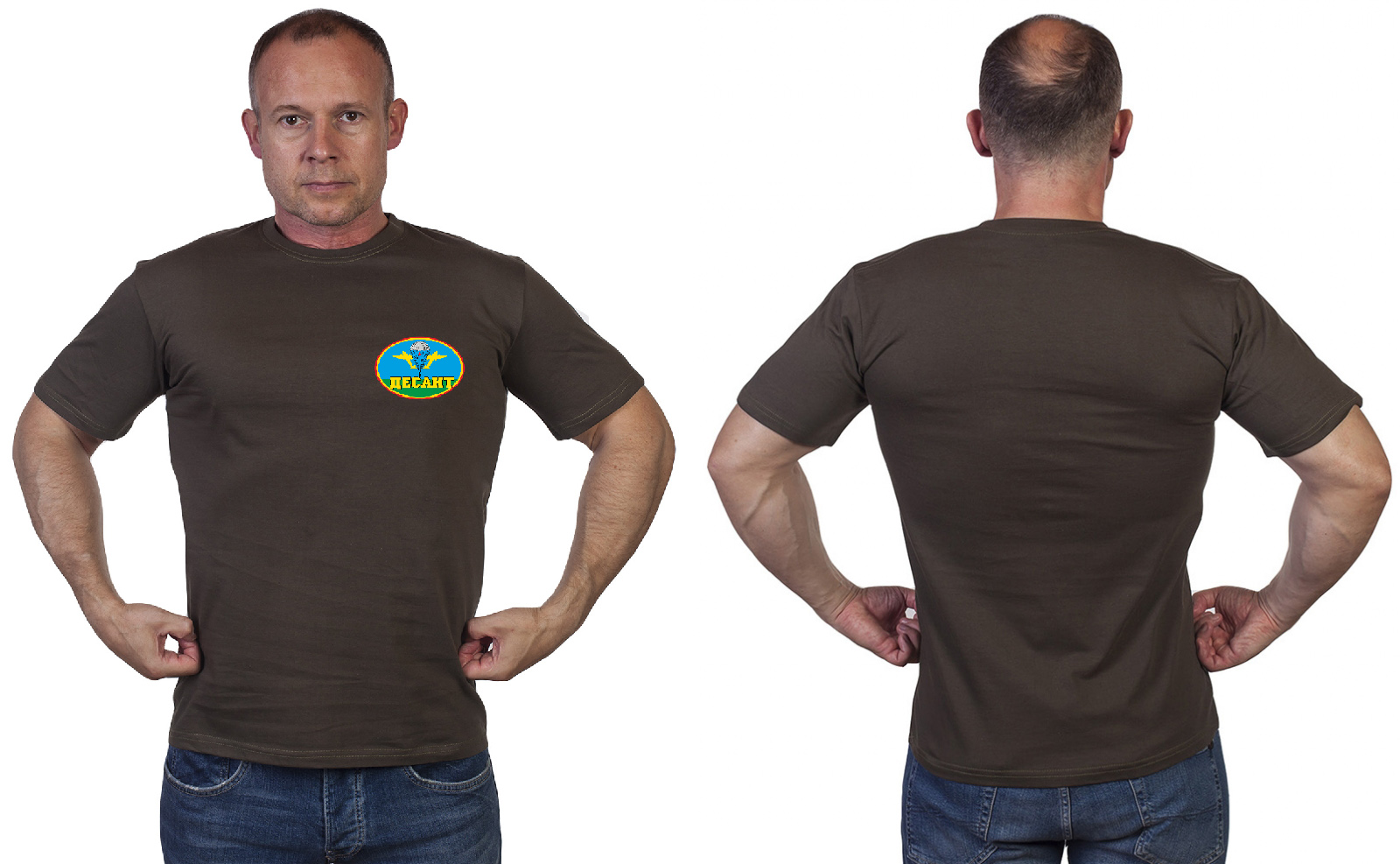 Оливковая футболка "Воздушный десант" 