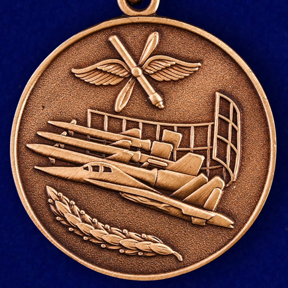 Медаль "За службу в ВВС" МО РФ в футляре с пластиковой крышкой 