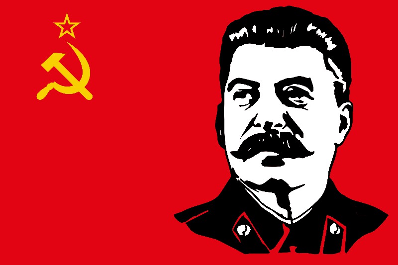 Флаг СССР со Сталиным