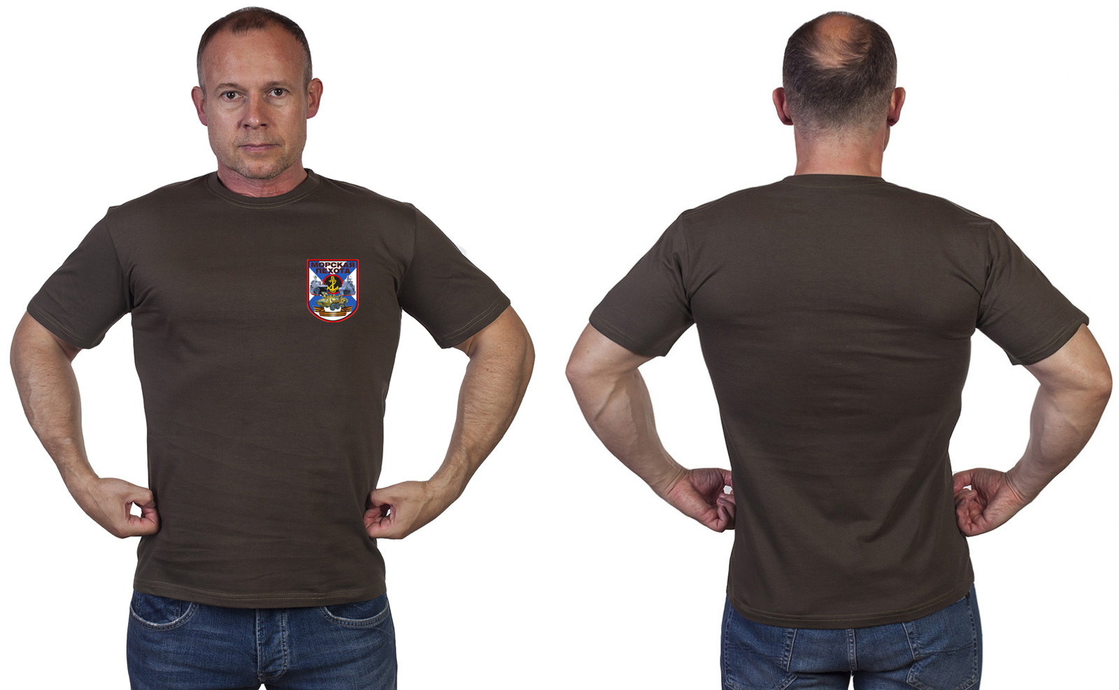Оливковая футболка морской пехоты 