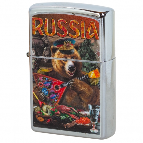 Зажигалка с русским медведем 
