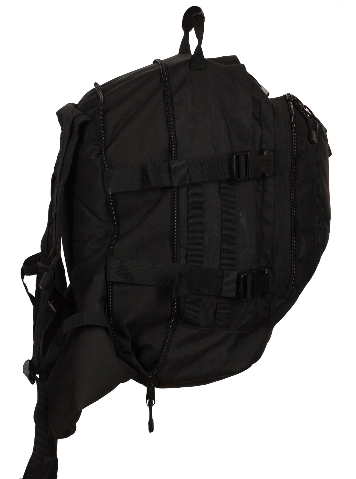 Черный армейский рюкзак 3-Day Expandable Backpack 08002A Black с эмблемой "Россия" 