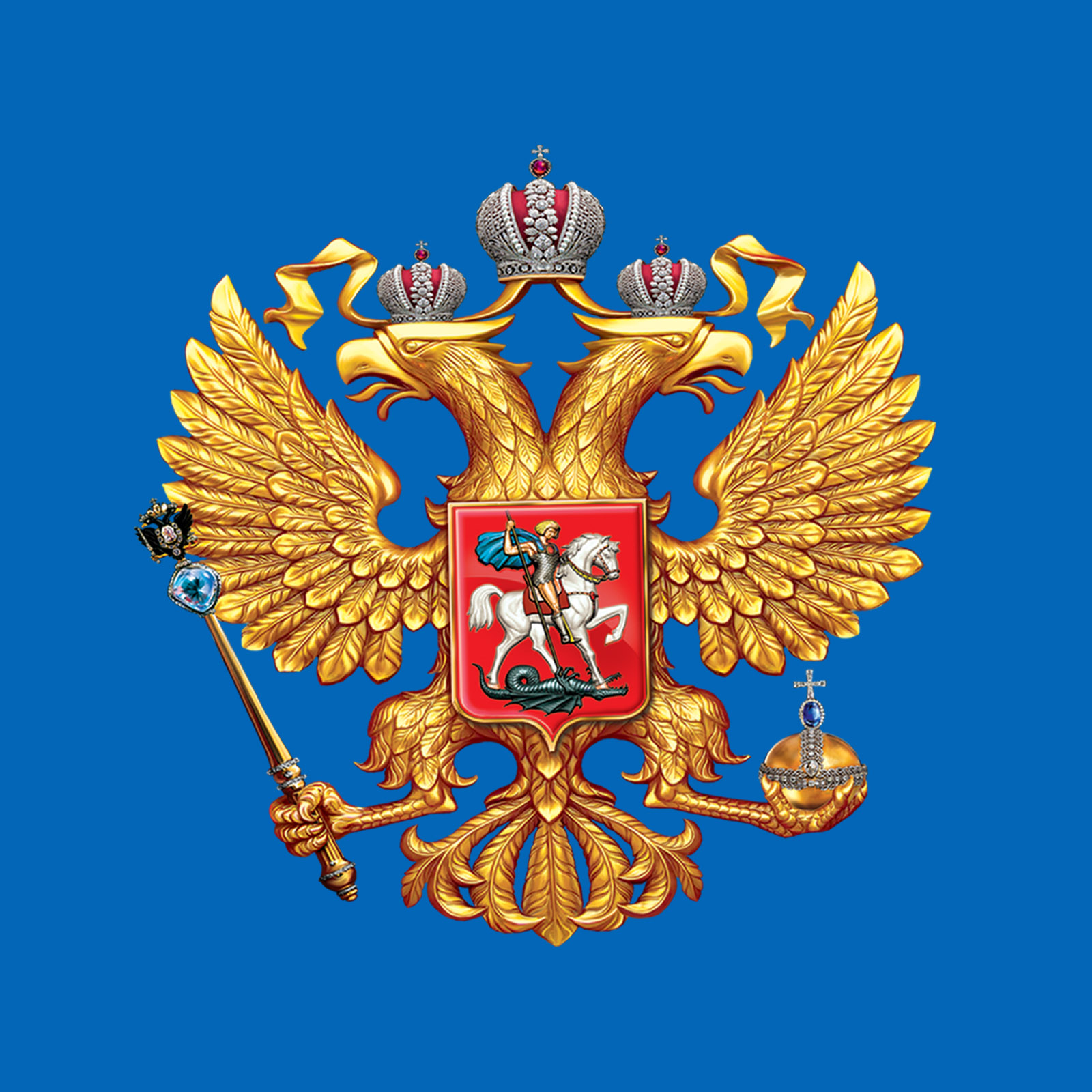 Комфортная синяя футболка Россия 