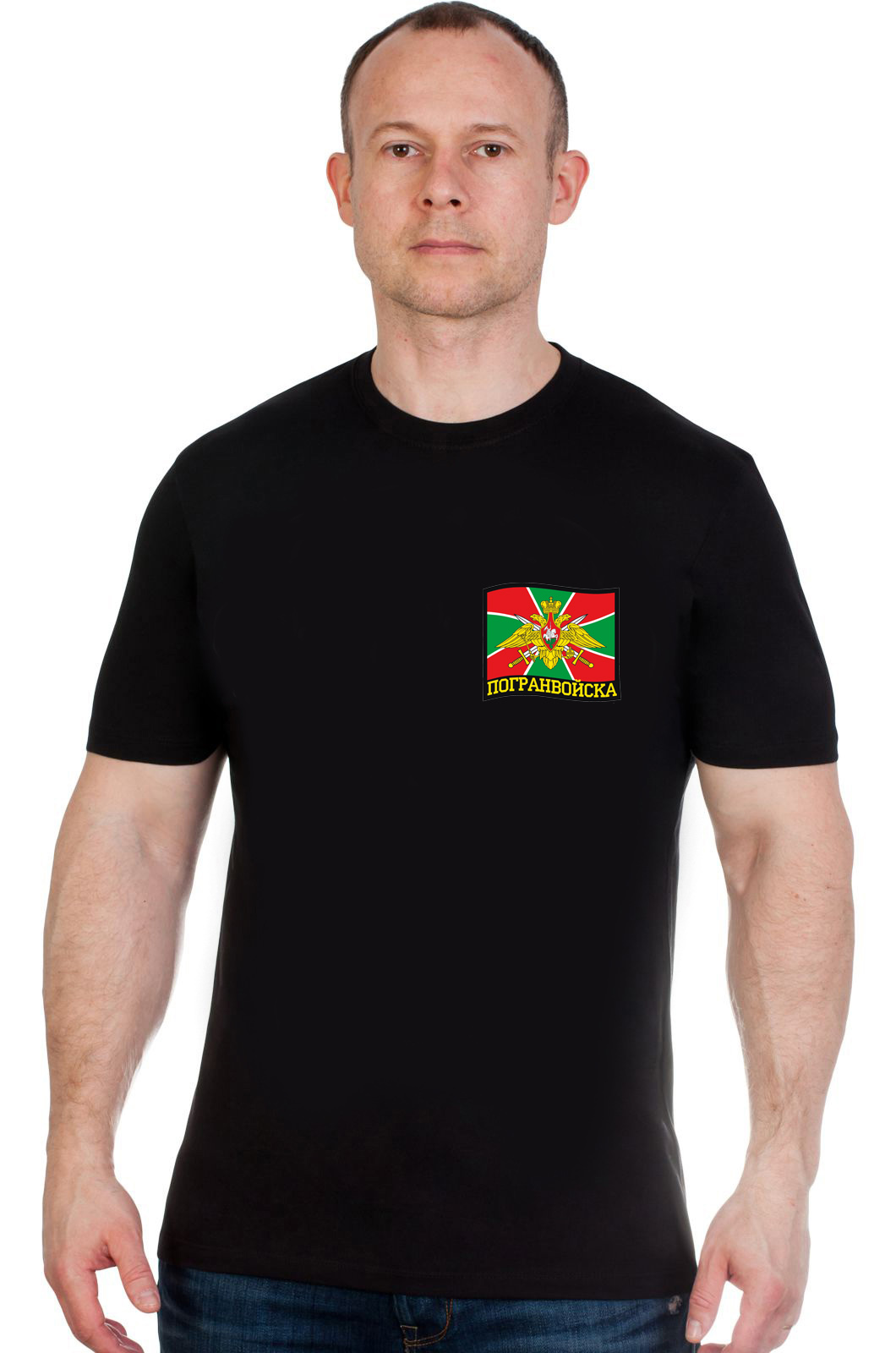 Черная футболка "Погранвойска" 