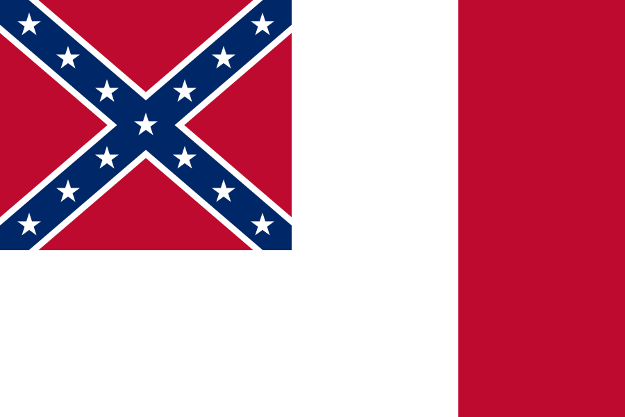 Флаг Конфедеративных Штатов Америки 1865 год