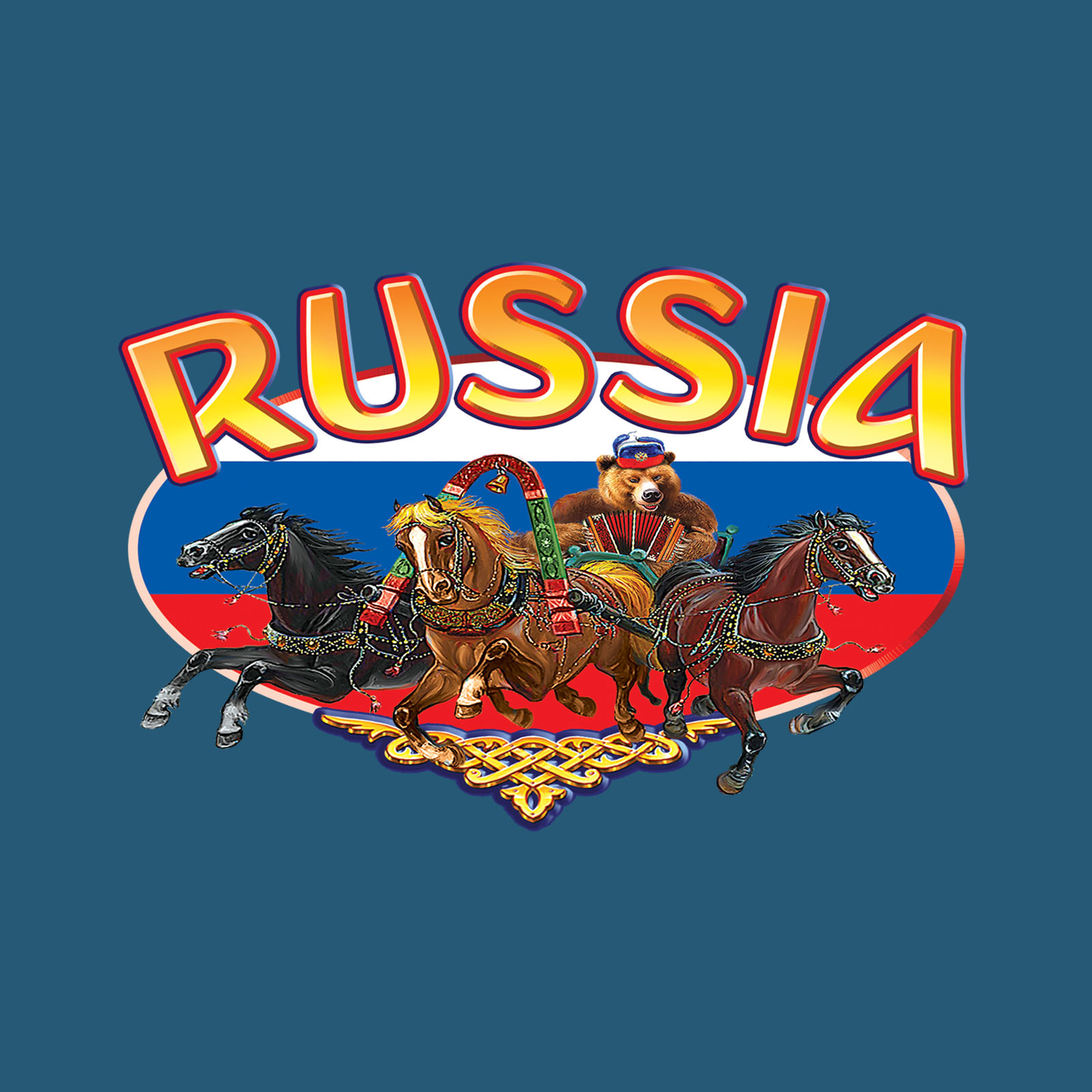Эффектная мужская футболка Россия 