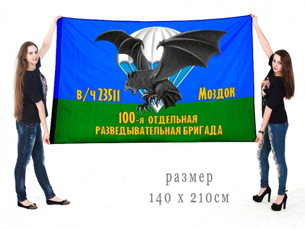 Большой флаг 100 ОРБр ВДВ 