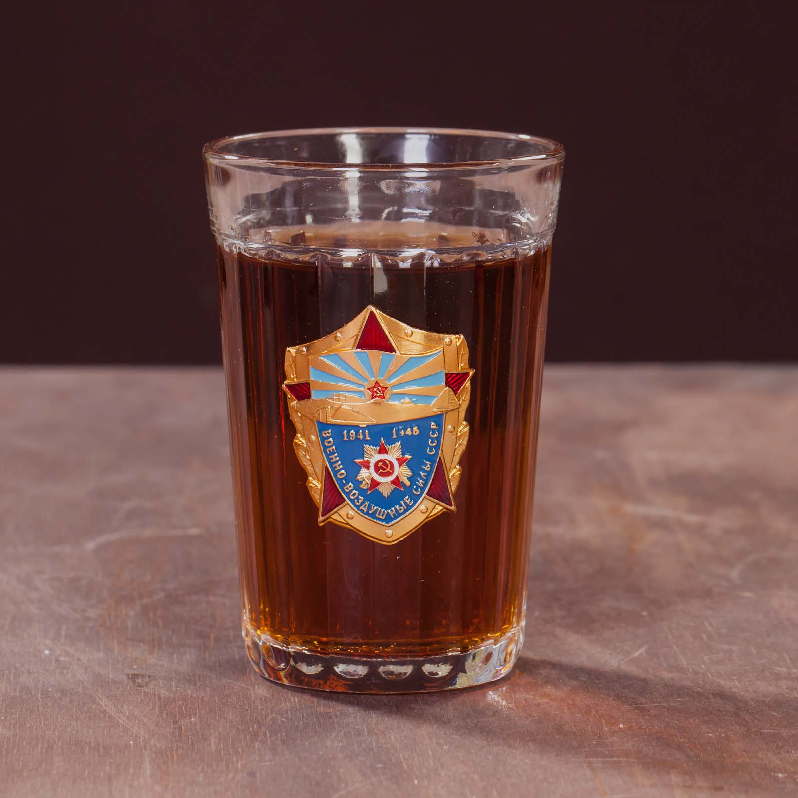 Гранёный стакан с накладкой "ВВС СССР" 