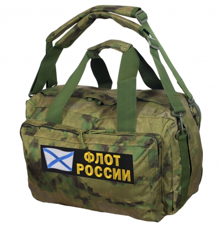 Дорожная камуфляжная сумка с нашивкой Флот России 