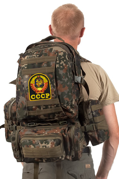 Тактический рюкзак US Assault немецкий камуфляж с эмблемой СССР 