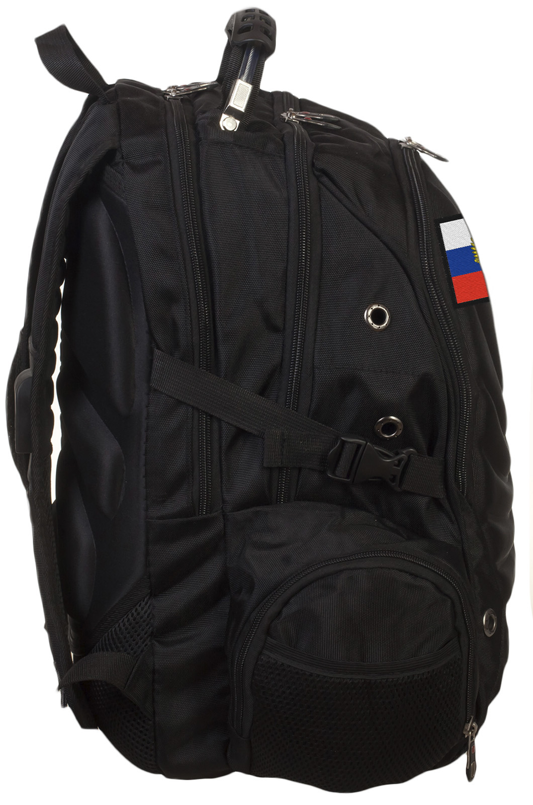 Удобный черный рюкзак с нашивкой Штандарт Президента 