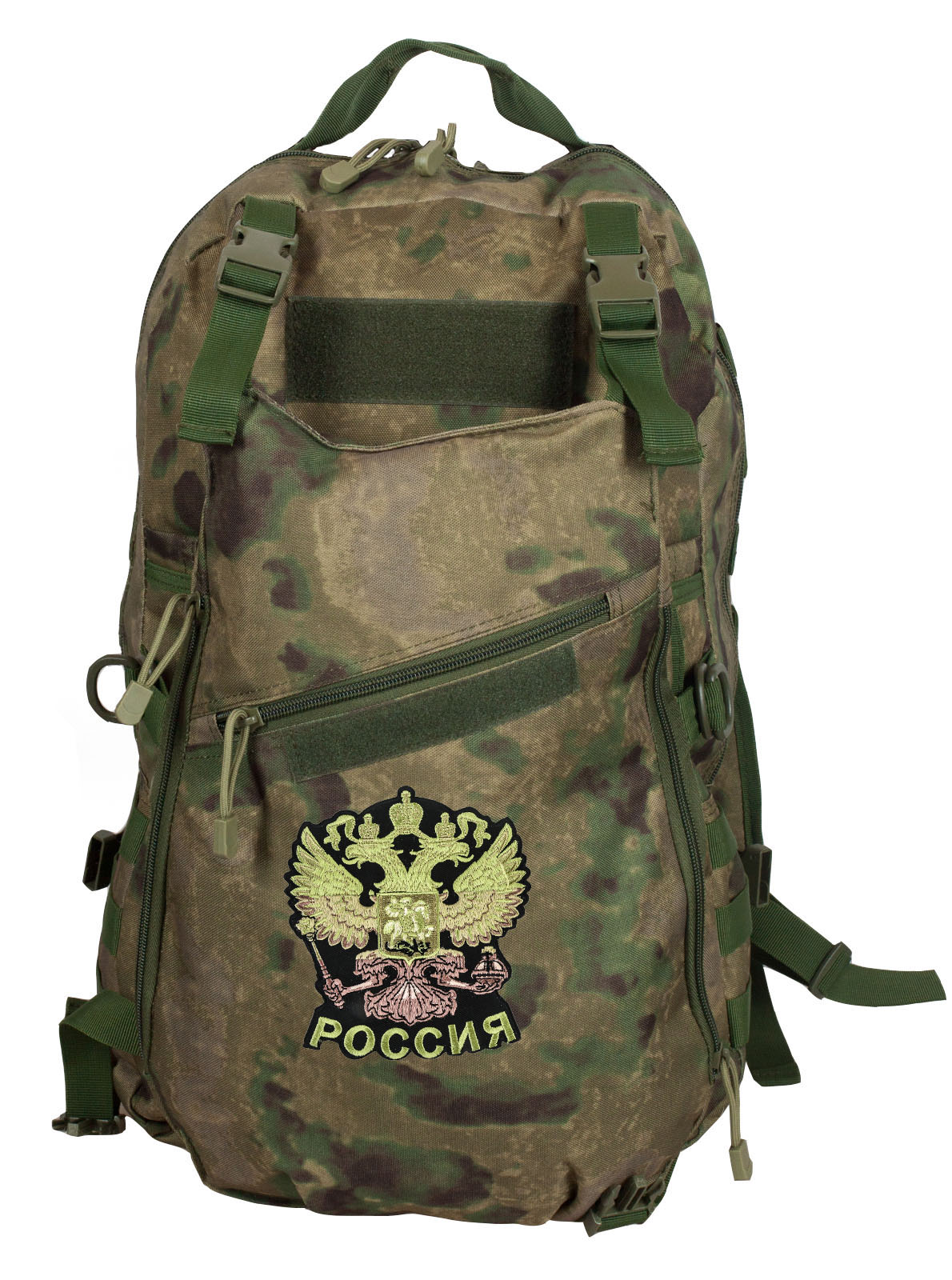 Надежный мужской рюкзак с нашивкой Герб России 