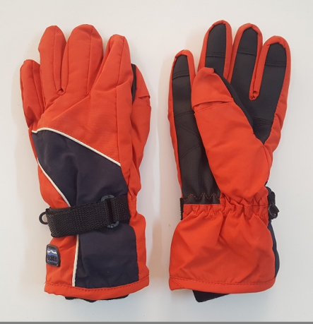Оранжевые теплые перчатки от Glaciets 