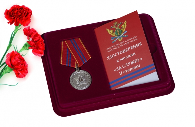 Медаль Минюста РФ "За службу" 2 степени 
