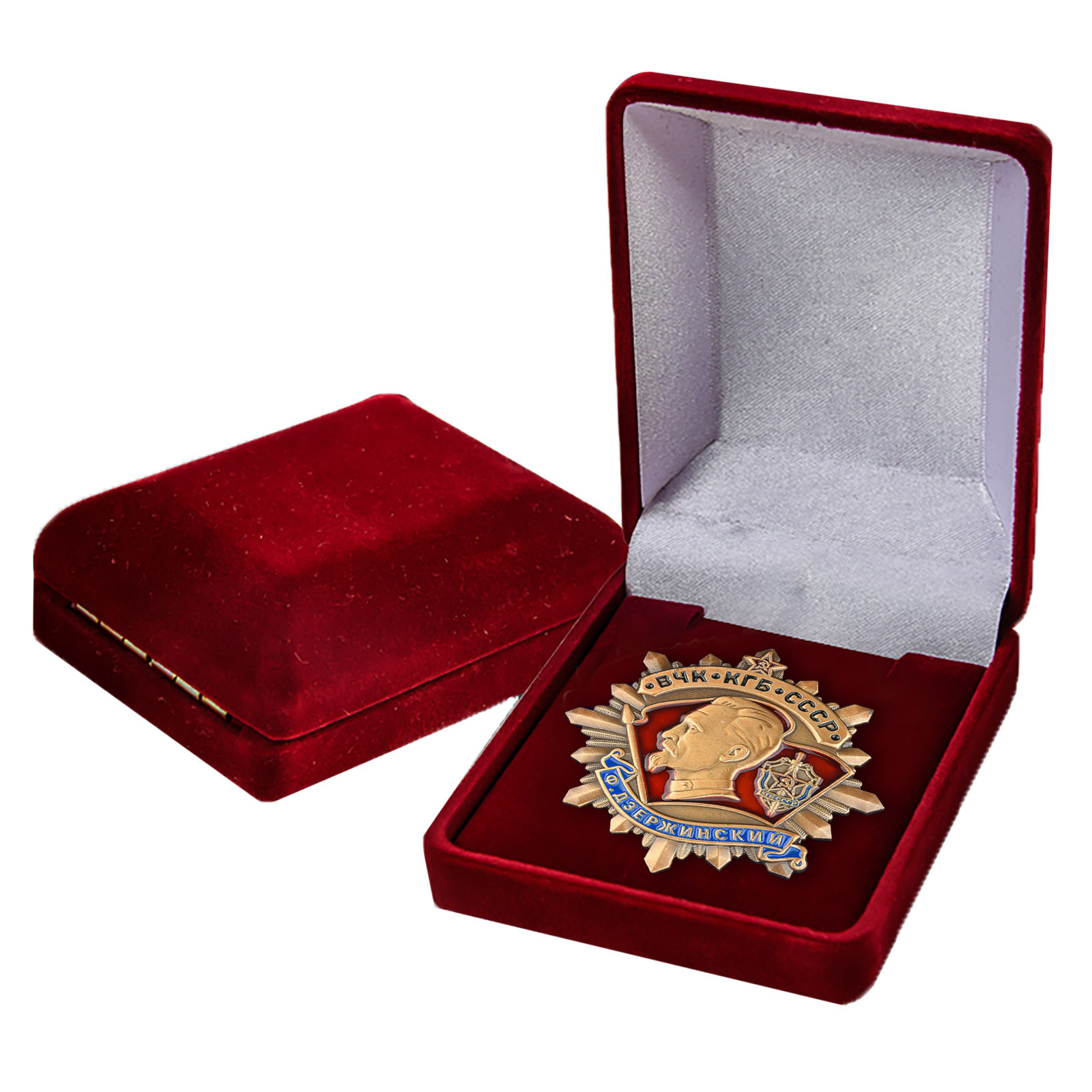 Орден Дзержинского ВЧК-КГБ СССР в бархатном футляре 