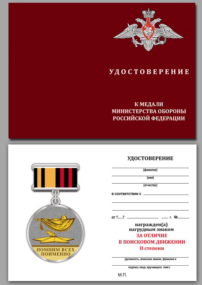 Знак отличия "За отличие в поисковом движении" 2 степени 