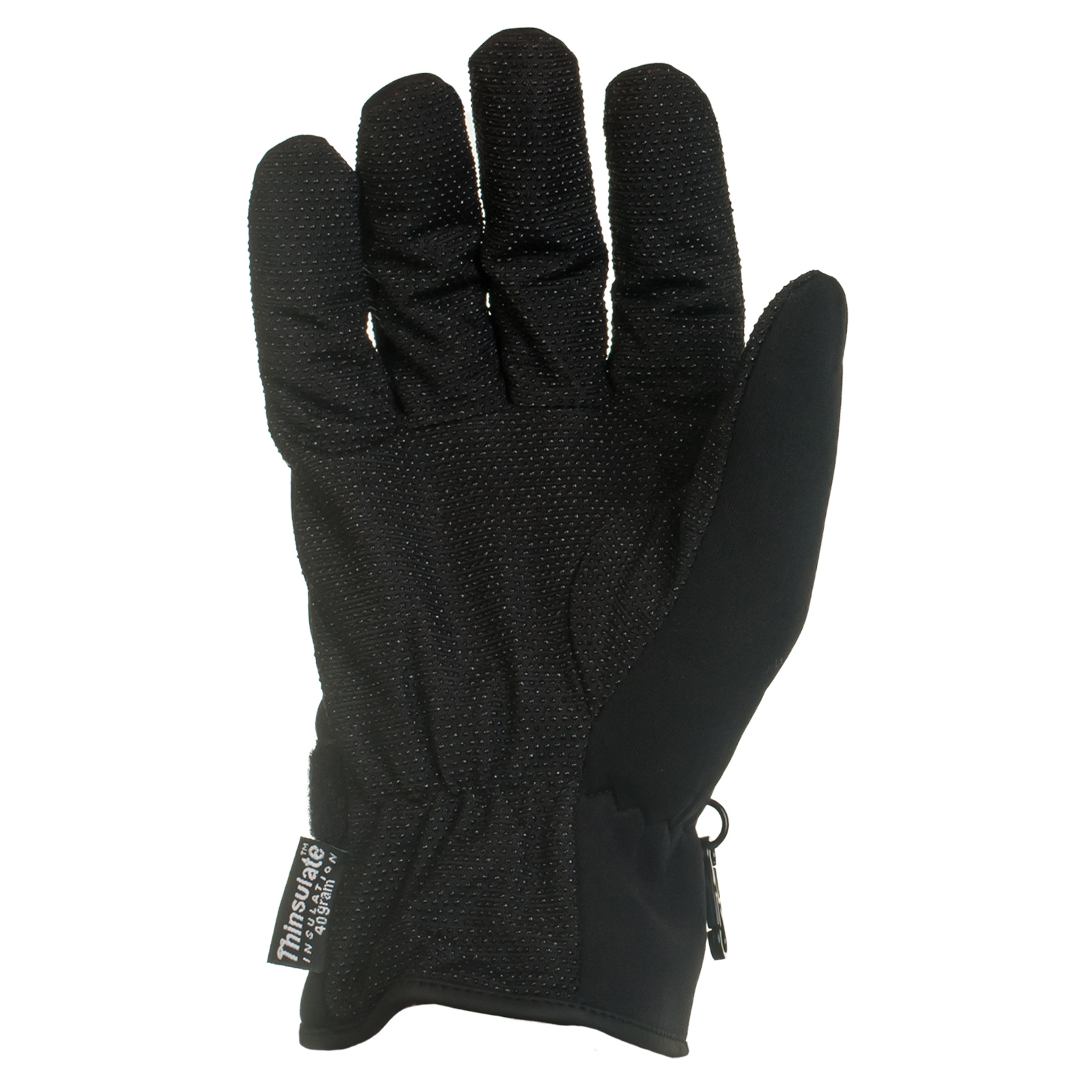 Темные эксклюзивные перчатки с фиксатором на запястье 