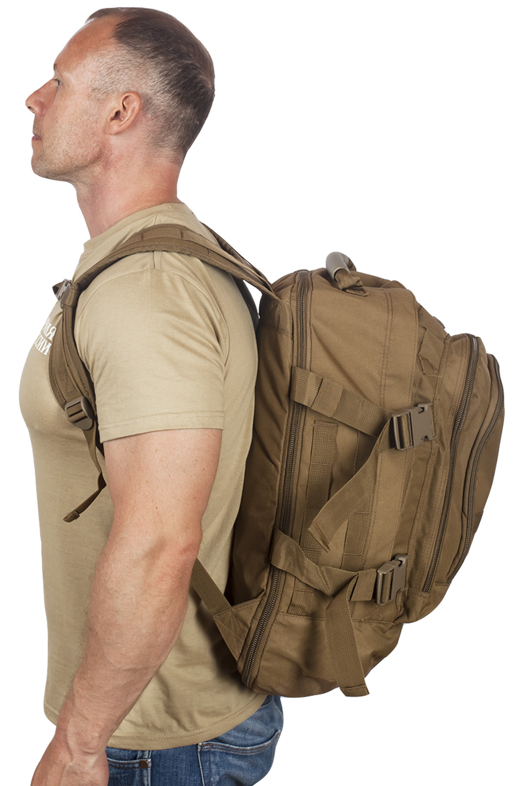 Патрульный трехдневный рюкзак 3-Day Expandable Backpack 08002B Coyote с эмблемой СССР 