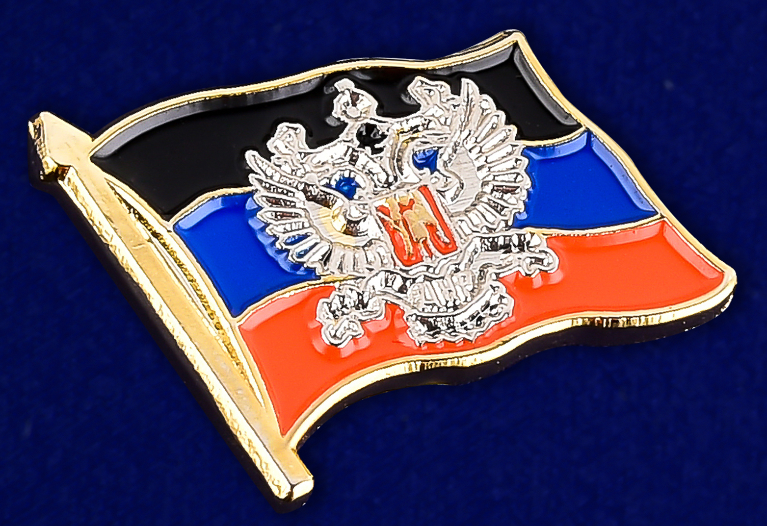 Значок ДНР с гербом 