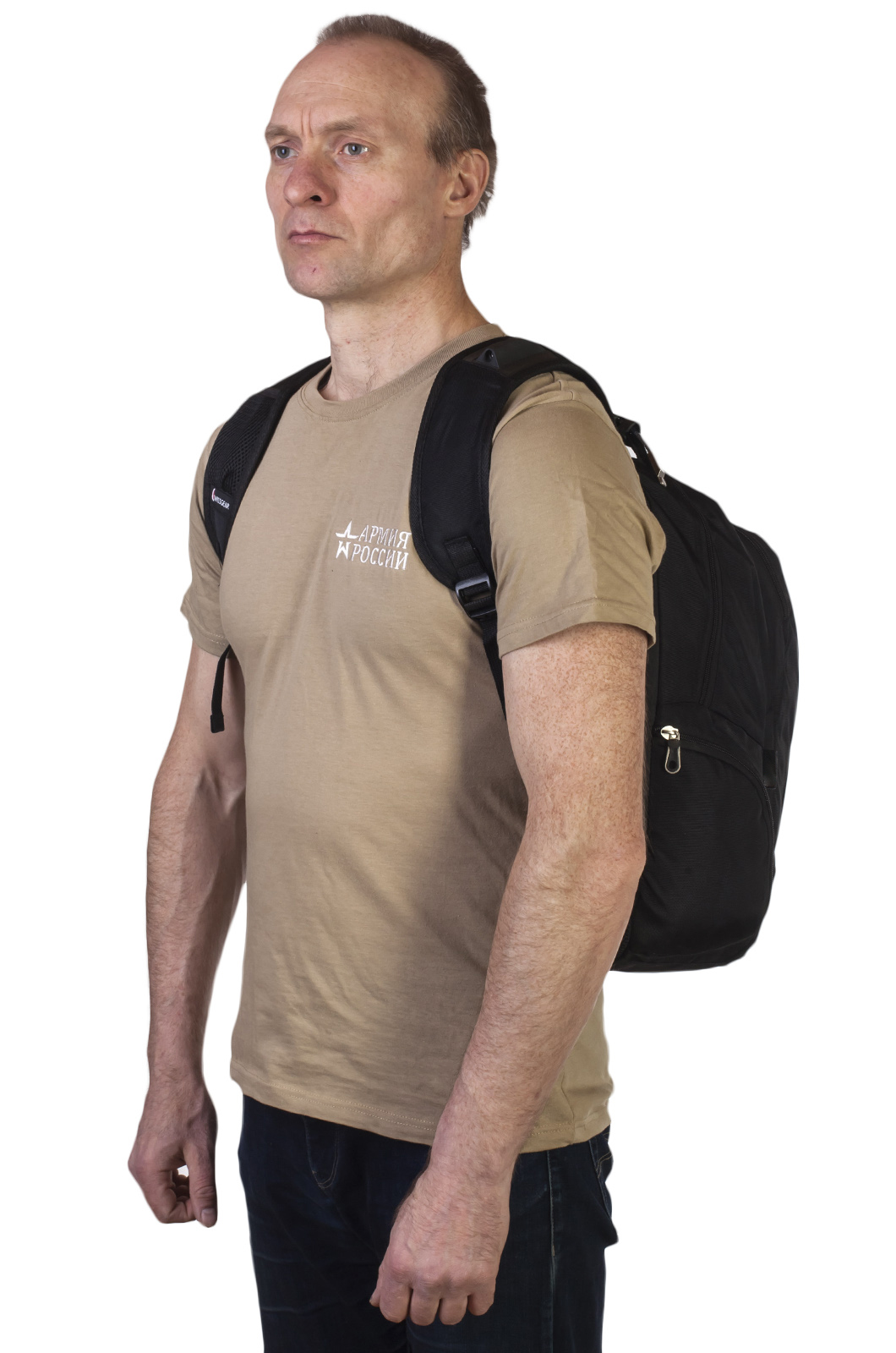 Черный рюкзак с символичным шевроном Торез Оплот Спецназ (29 л) 