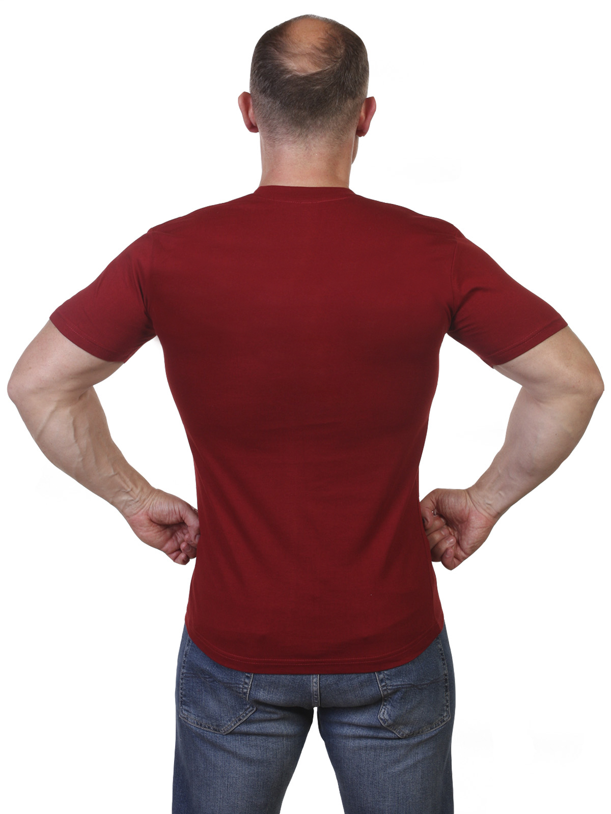 Краповая мужская футболка с символикой ГСВГ 