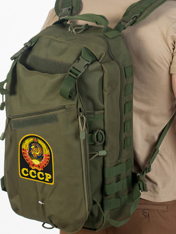 Рейдовый рюкзак хаки-олива с эмблемой СССР 