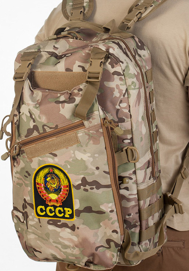 Рейдовый рюкзак камуфляж Multicam с эмблемой СССР 