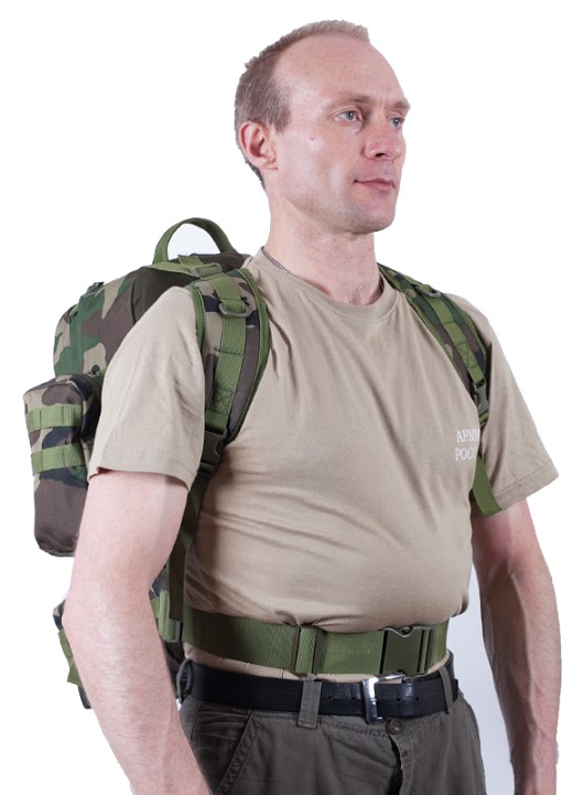 Тактический рюкзак US Assault французский камуфляж с эмблемой "Россия"  