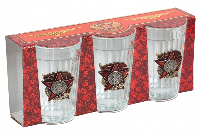 Подарочный набор стаканов "Красная Армия" 