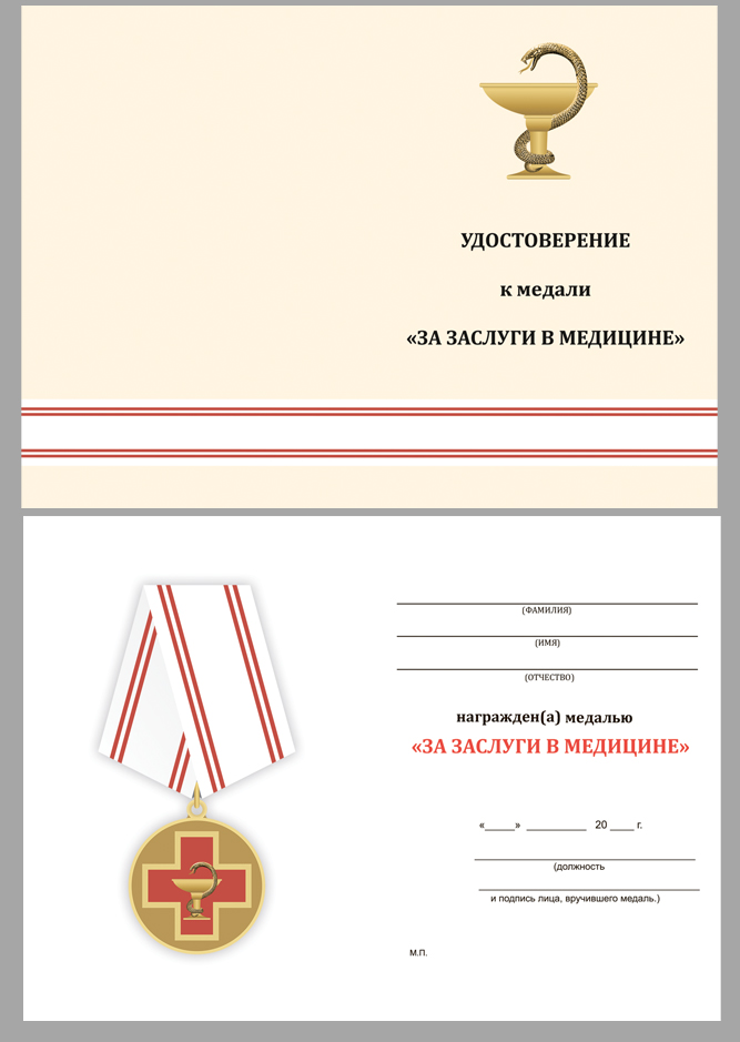 Медаль «За заслуги в медицине» 