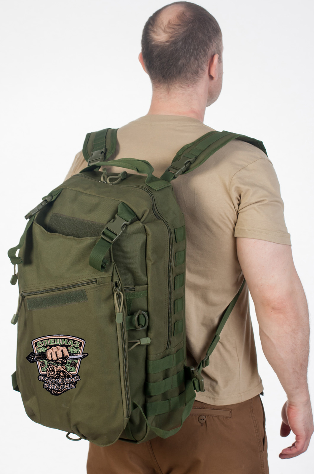Надежный крутой рюкзак с нашивкой Охотничий Спецназ (20 л) 