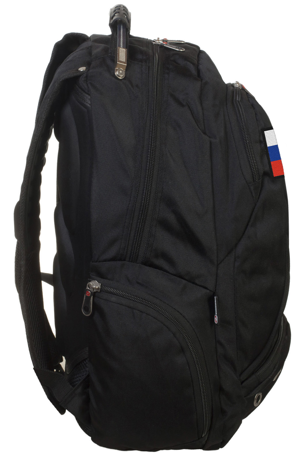 Удобный черный рюкзак с патриотичной нашивкой (29 л) 