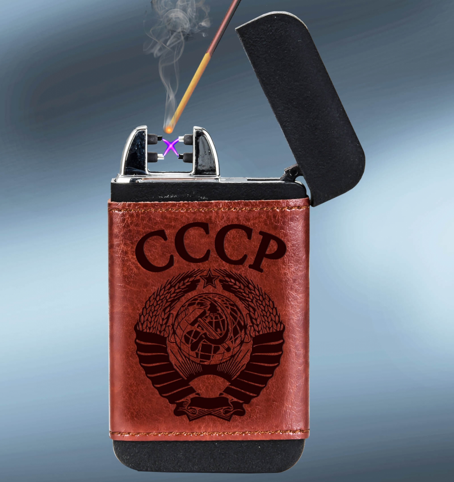 Тактическая зажигалка Power Bank с гербом СССР 