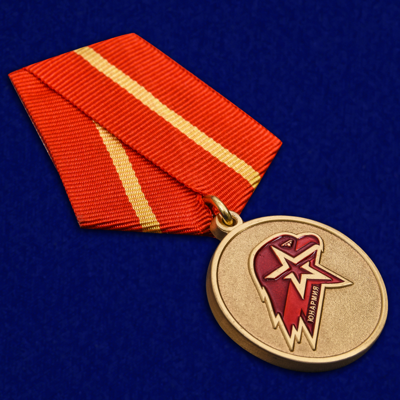 Медаль Юнармии 1 степени в подарочном футляре 